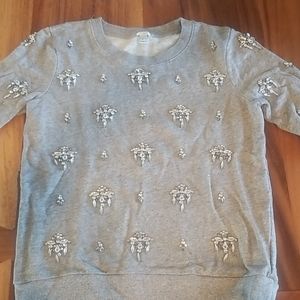 J. Crew Chandelier Jeweled Sweatshirt